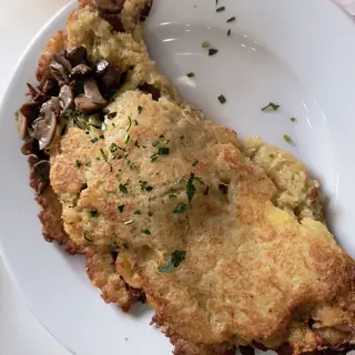 Placek z pieczarkami